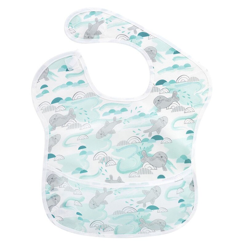 Lente En Zomer Waterdicht Slabbetje Polyester Tpu Coating Voeden Bib Wasbare Baby Bib, Baby Voedsel Catcher: 0004