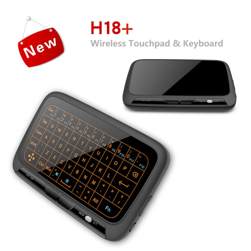 1Pc Hoge Qulity 2.4Ghz Mini Backlight Draadloos Toetsenbord H18 + Usb Volledige Touchpad Screen Air Mouse Business kantoor Toetsenbord