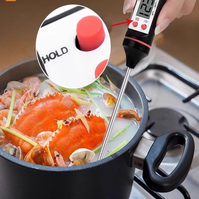 Termómetro Digital para hornear alimentos de cocina, fabricación de velas, tipo sonda electrónica, pantalla Digital, termómetro de cera para quemar parrilla líquida