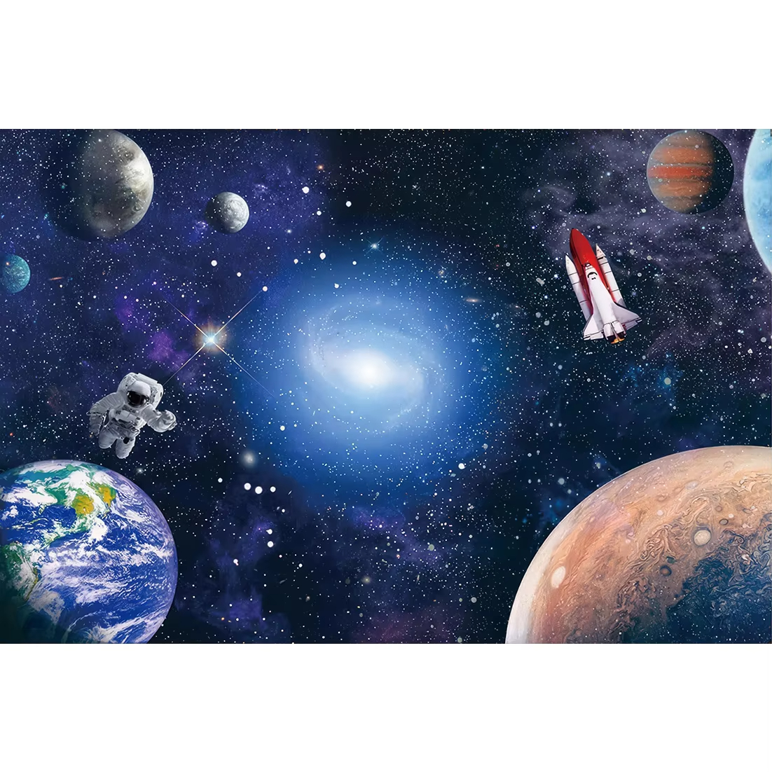 Round Moon Planet Landscape 2000 PCS Jigsaw Puzzles Challenging Family Activity Game for Gameroom Bedroom Decoration: VIOLET/紫罗兰