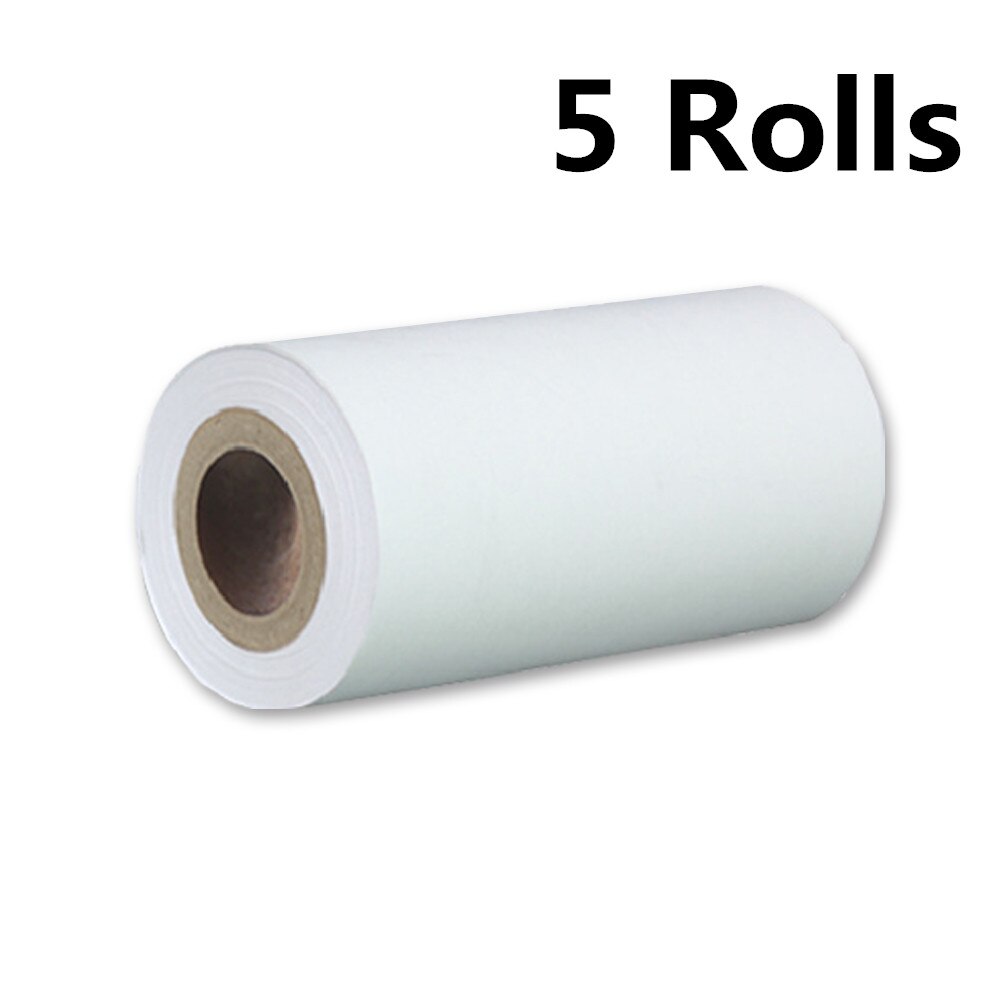 Mini Wireless Receipt Bluetooth Thermal Label Printer C58A-203 Smart Phone Control Home Offic Use: 5 rolls label