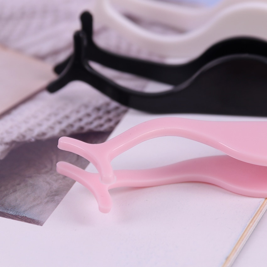 1PC Falsche Wimpern Pinzette Falsche Wimpern Applikator Wimpern Verlängerung Curler Zange Hilfs Klemme machen-hoch Zange Werkzeuge
