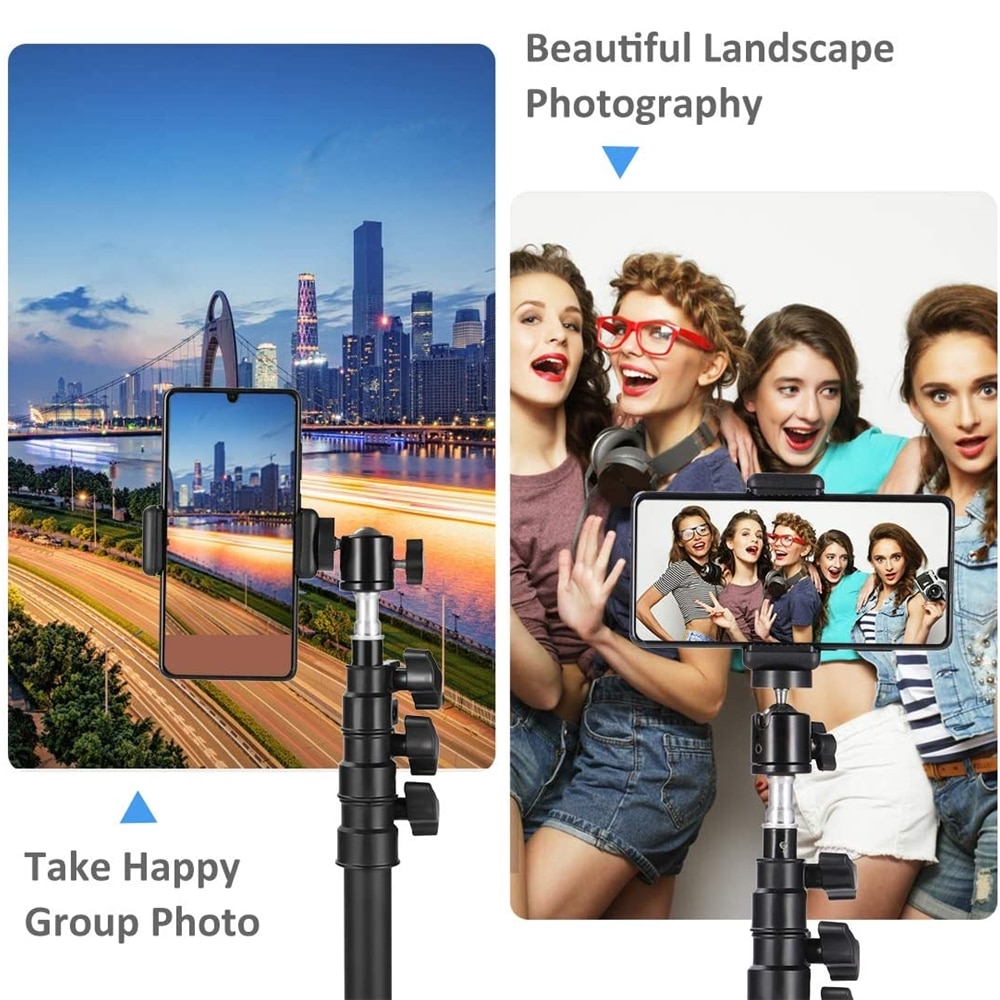 Trépied de support de téléphone portable, anneau de support pour téléphone portable, Kit de vlog Flexible, Selfie