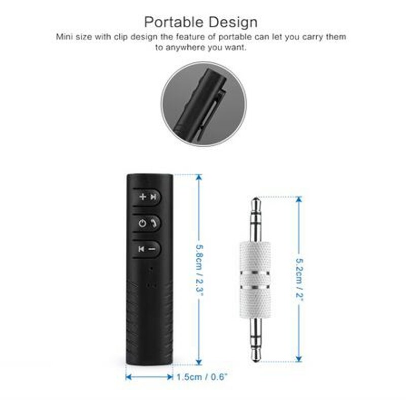 Dehyaton Auto Bluetooth AUX 3.5mm Jack Bluetooth Ontvanger Handsfree Call Bluetooth Adapter Auto Zender Auto Muziek Ontvangers