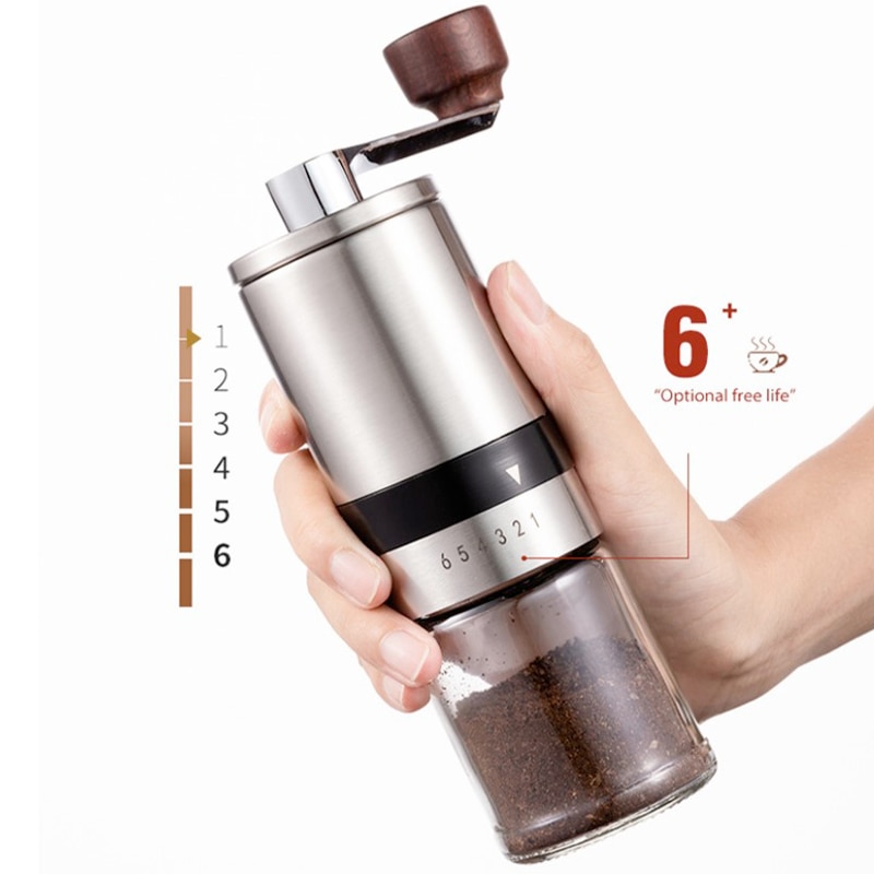 Stainless Steel Manual Coffee Grinder Easy Clean Kitchen Tools Adjustable Handmade Bean Coffee Bean Milling Machine Kitchen Tool