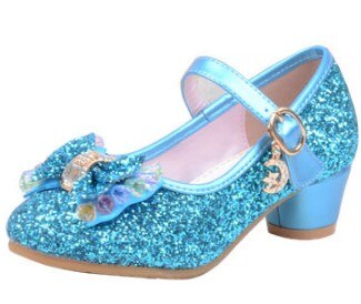 Lente Kinderen Schoenen Meisjes Hoge Hak Prinses Dans Sandalen Kids Schoenen Glitter Leer Mode Meisjes Feestjurk Trouwschoenen