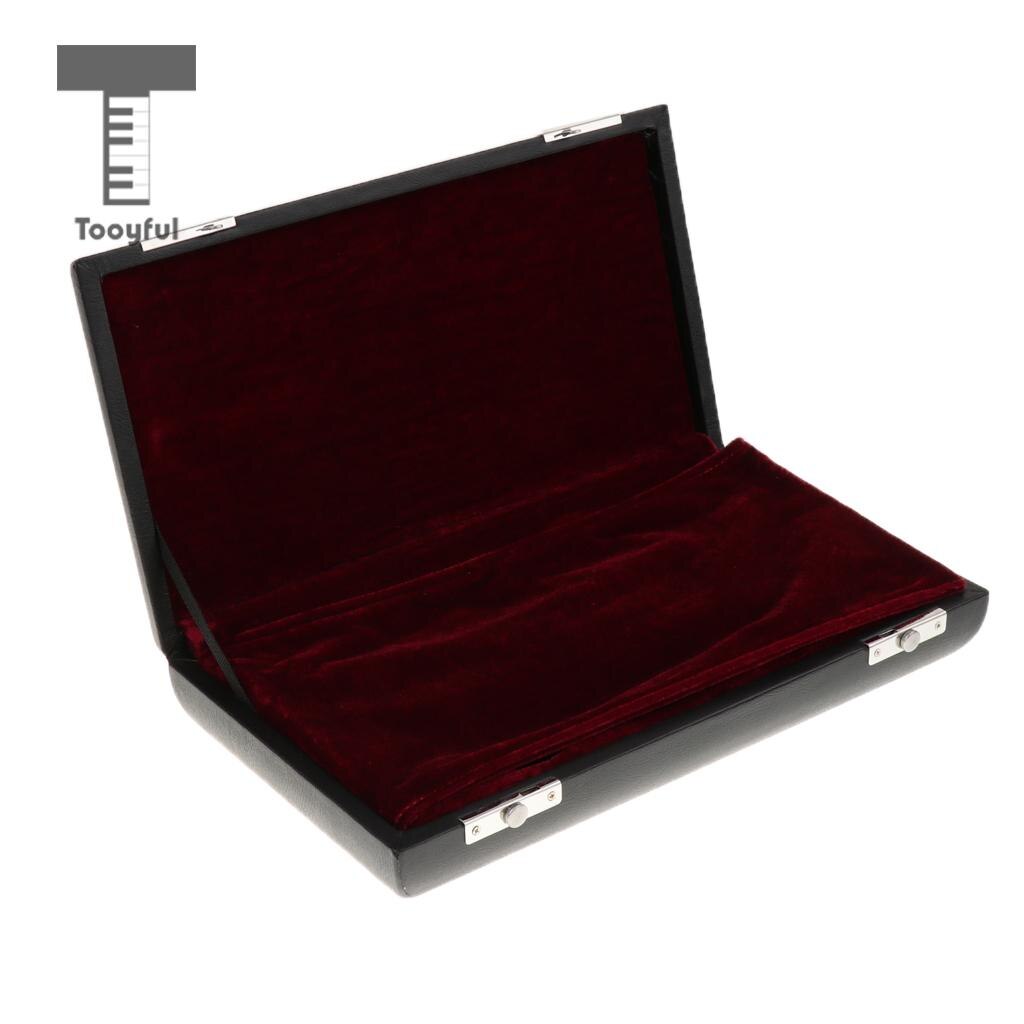 Tooyful draagbare zwarte hobo-draagtas en schoudertas met houten koffer voor houtblaasinstrument accessoire