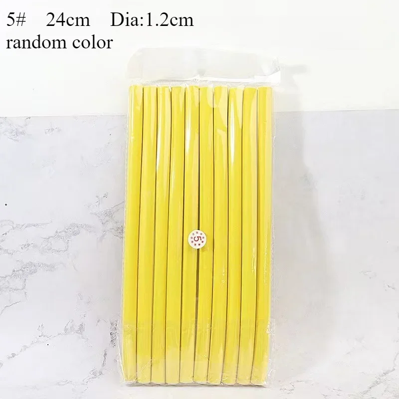 10 Stuks Flexibele Haar Krultang Haar Krultang Makers Zacht Schuim Bendy Twist Krullen Flexi Rollers Styling Tools Haar Roller Geen warmte: Rood