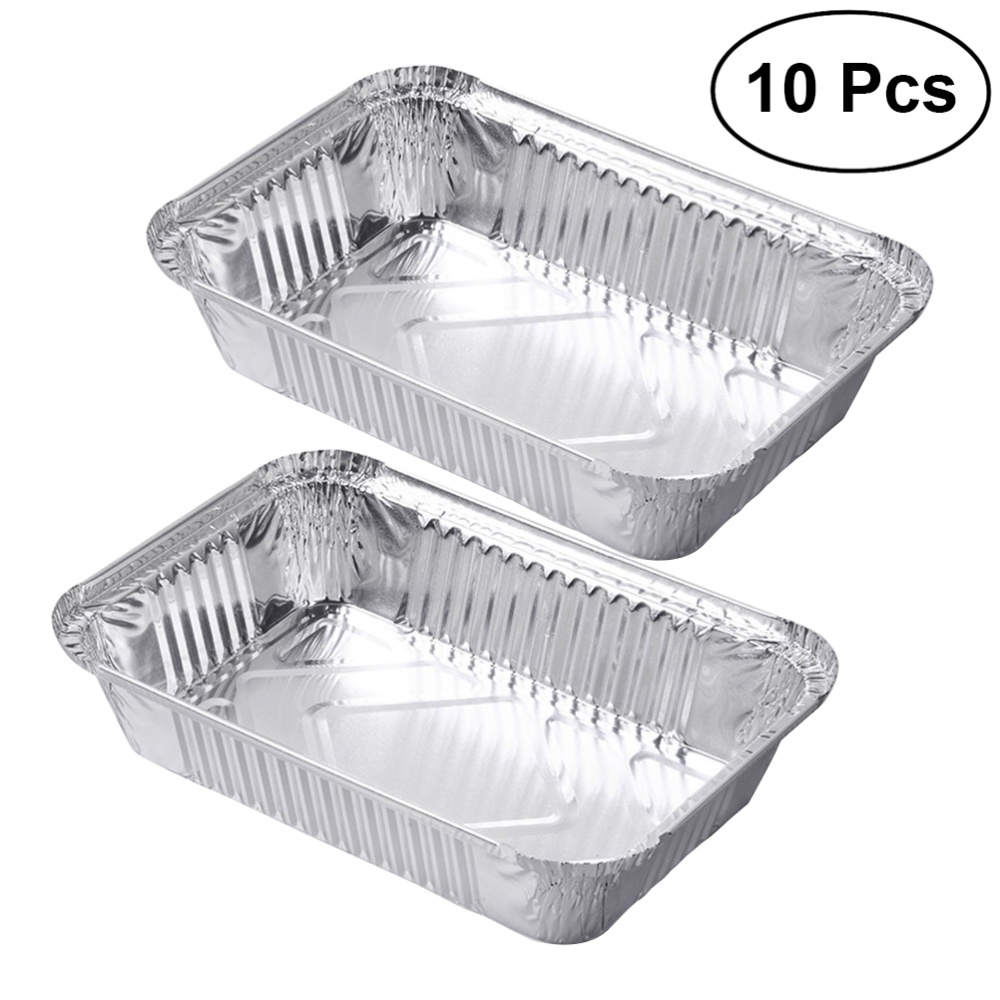 10pcs Chafing Pans Disposable Aluminum Foil Steam Table Deep Pans Roaster Pans: Default Title