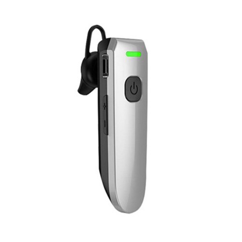 Wireless Earhook Mini Walkie Talkie Intercome Bluetooth Restaurant Hotel PMR Ear Hook Bluetooth-compatible Headset Two Way Radio: 1pcs sliver