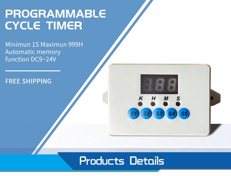 Aeroponics Timer, zyklus Timer, Minimun 1 S, Maximun 999 H, automatische speicher funktion DC9 ~ 24 V, Schnell und bequem