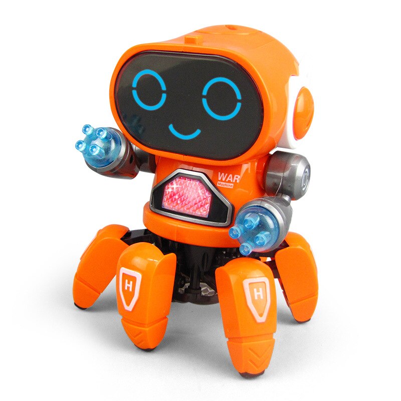 Robot électrique jouet léger danse Robot jouet Flash électrique Six griffes poisson Robot lumières musique pour enfants jouets éducatifs