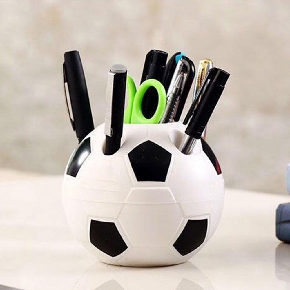 Soccer Shape Tool Supplies Pen Pencil Holder Football Shape Toothbrush Holder Desktop Rack Table Home Decoration Student
