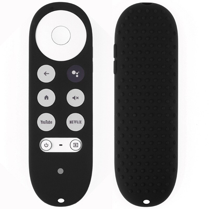 Silicone Case for Chromecast for Google TV Voice Remote Shockproof Protective Cover for Chromecast Voice Remote: Black