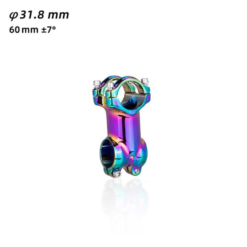 Rainbow Colorful MTB Stem Road Bike Stem 7/17 Degree 60/70/80/90mm *31.8mm Bicycle Handlebar Stem Mtb Power Bike Accessories: 7degree 60mm