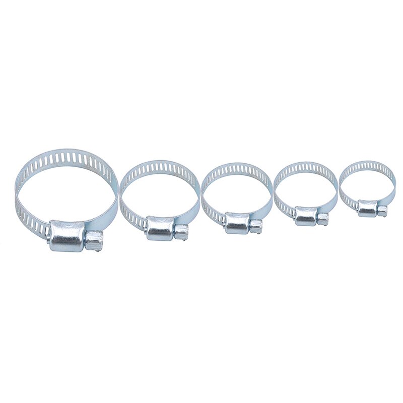 34Pcs Carbon Steel Drive Hose Clamp Tri Clamp Adjustable Fuel Line Pipe Worm Gear Clip Tube Fasterner Spring Clamp