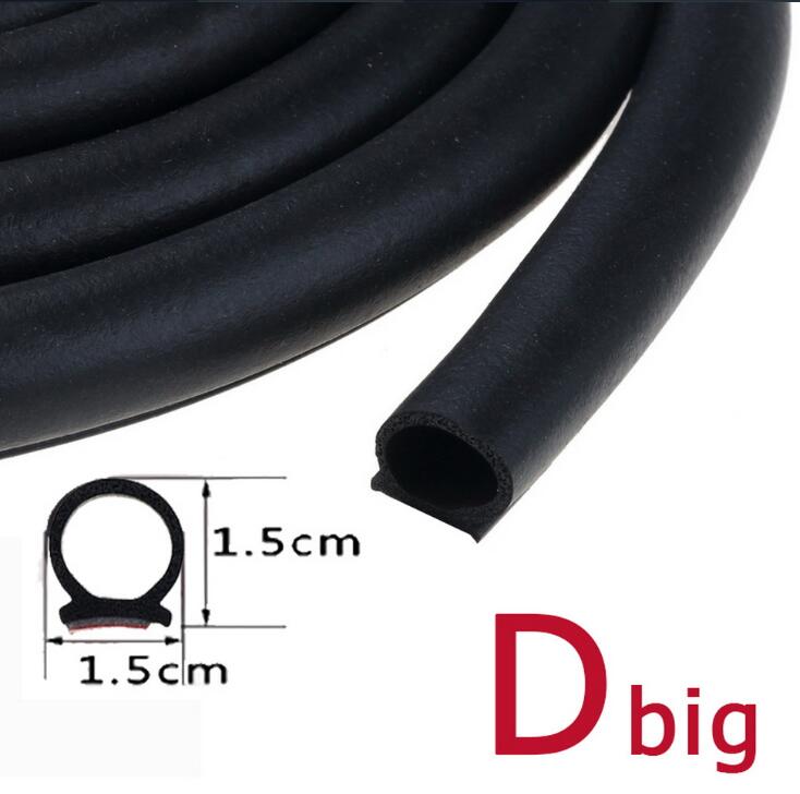2 Meters Shape B P Z Big D Car Door Seal Strip for Mitsubishi ASX Outlander Lancer EX Pajero