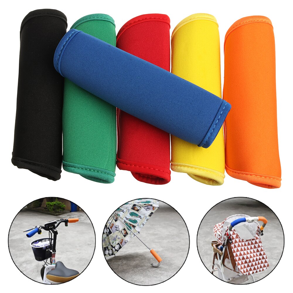 2 st / set barnvagn handtag täcka barnvagnar armstöd täcker självhäftande elastiskt vattentätt grepp täcka barnvagn tillbehör