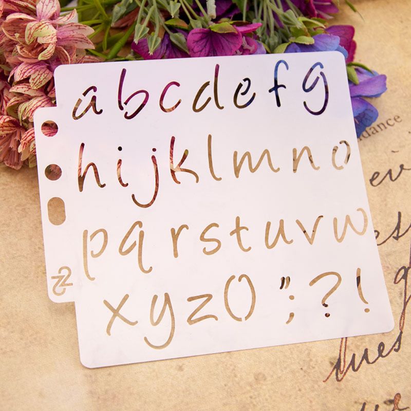 Alphabet Symbol Stencils Template Painting Scrapbooking Embossing Stamping Album Card DIY Craft