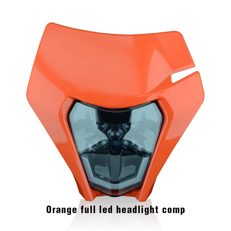 KÖNIGIN X Motor- Motorrad LED Scheinwerfer Scheinwerfer Kopf Licht Supermoto Verkleidung Für KTM EXC SXF MX Schmutz Fahrrad Enduro LED scheinwerfer: Orange Scheinwerfer