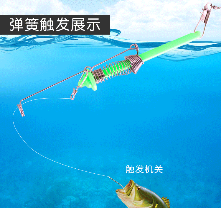 Automatyczny haczyk wędkarski akcesoria wędkarskie narzędzie połowowe automatyczny haczyk wędkarski wiosna spust hak leniwy uniwersalny pełna prędkość