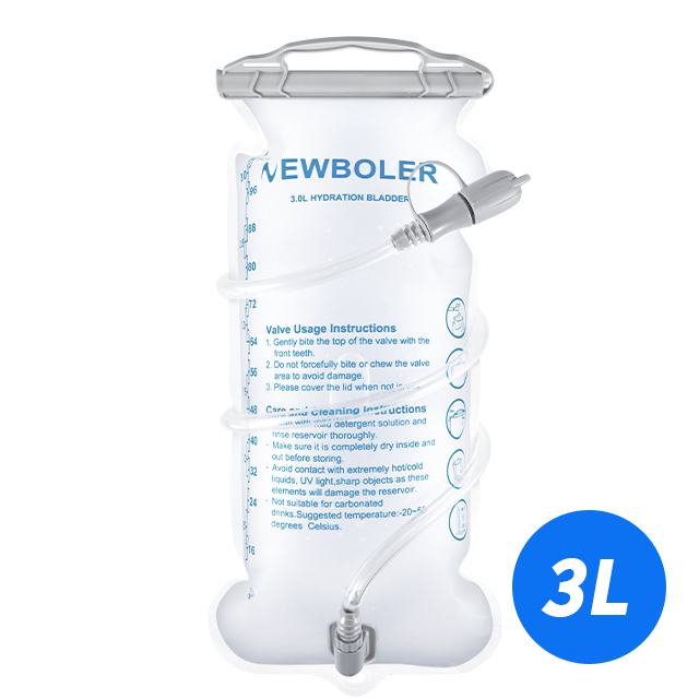 NEWBOLER Water Bag Reservoir Water Replenishment Bag Storage Bag Without Bisphenol 1L 1.5L 2L 3L Running Sports Tank Backpack: Ivory