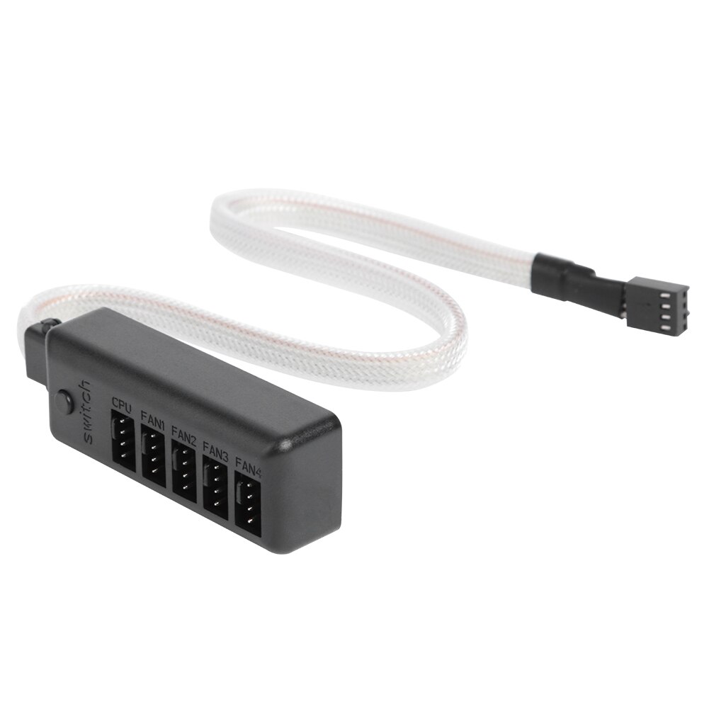 1 to 5 Multi Way Fan HUB 4Pin RGB Cooler Splitter Adapter for Desktop PC Computer Case Chassis 12V CPU