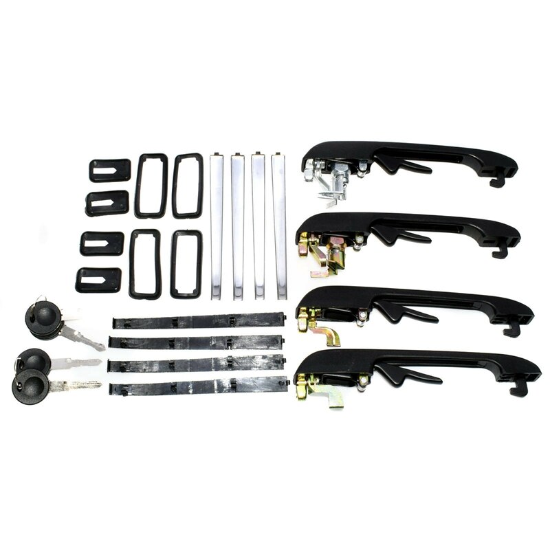 Car Exterior Door Handle Parts with 2 Keys for Golf Mk1 MK2 1983-1992 191 837 205A 191 837 205