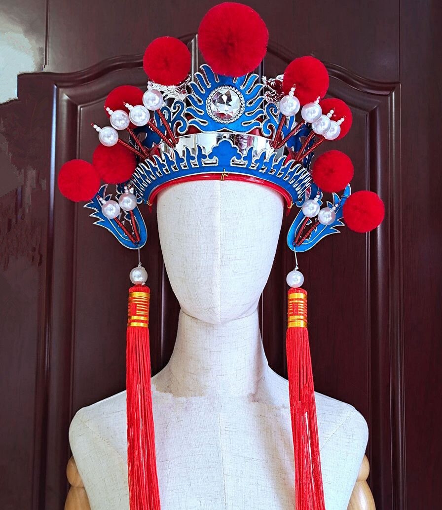 Cappelli da sposo da sposa Vintage ▾ per adulti cappelli da musica lirica di pechino cappelli da ballo tradizionali cinesi copricapo Festival puntello