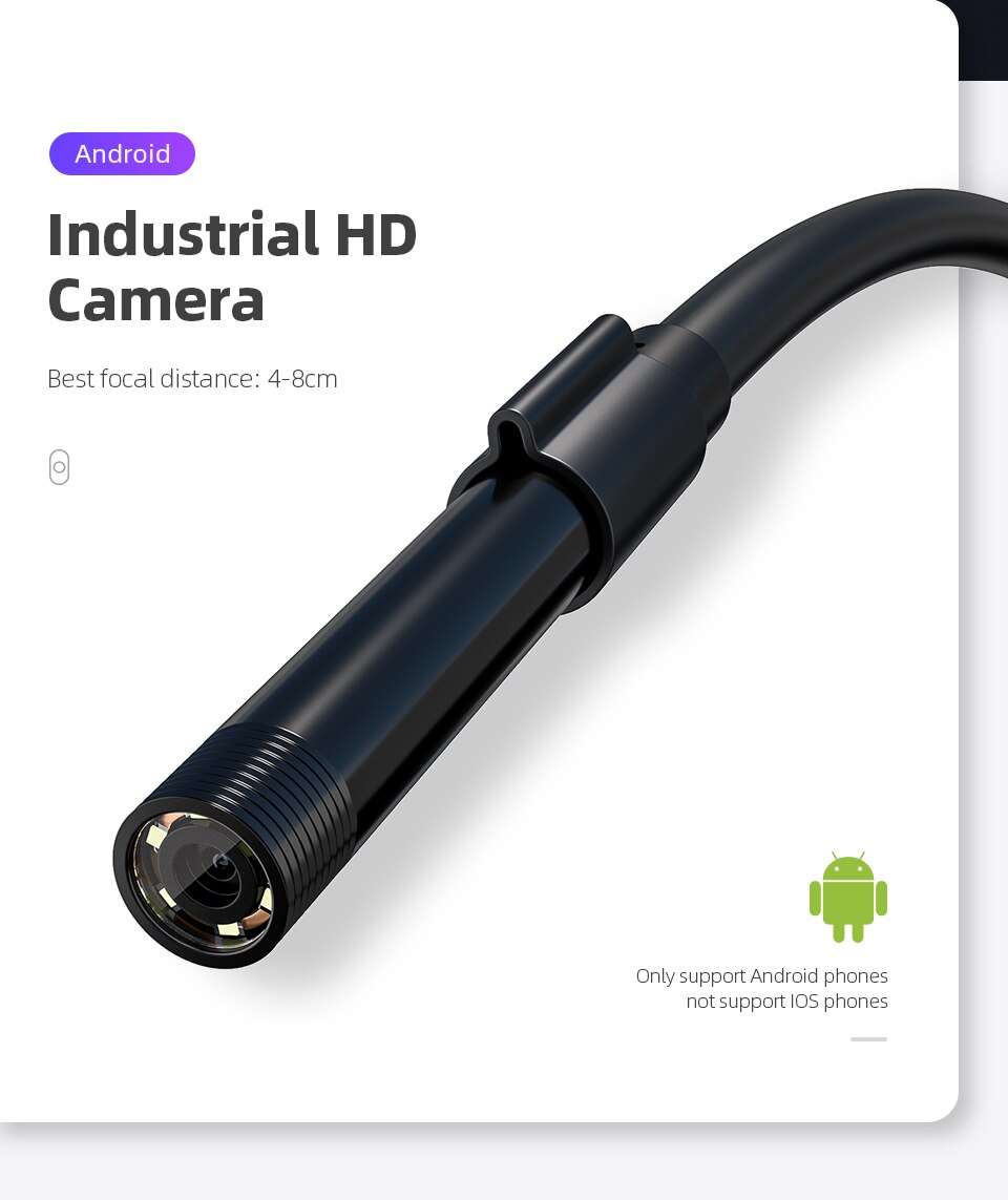 Endoscope Flexible Camera Endoscopio USB for Android/PC Notebook with 6 LEDS 5.5MM/7MM Waterproof Inspection Borescope