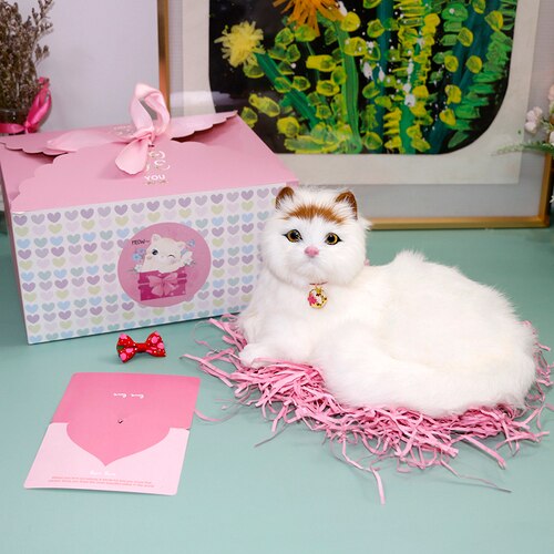 Kinderen Knuffel Slapen Dier Simulatie Kat Pop Simulatie Creatieve Woondecoratie Kind Pluche Speelgoed Model DD60FZ: Style 4