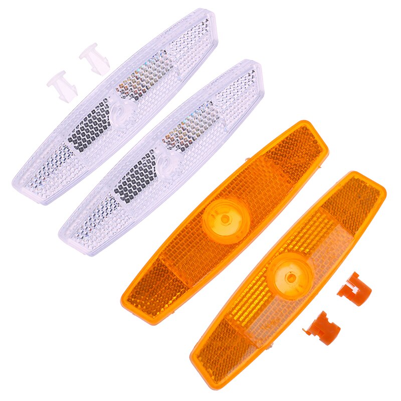 2 Stuks Geel/Wit Fiets Spaken Reflecterende Strips Fiets Reflectoren Fiets Waarschuwingslampjes Spoke Verlichting Levert
