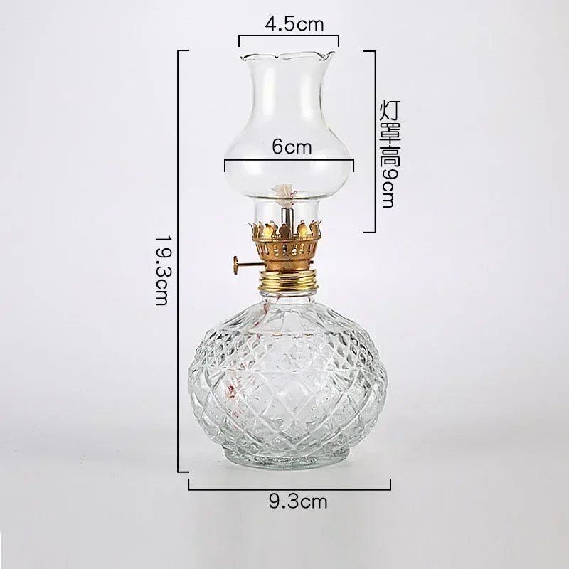 Kamerolielamp voor gebruik binnenshuis Home Decor W/Lont & Cover Vintage Hurricane Kerosinelamp Olielantaarn Hurricane Lamp: WHITE