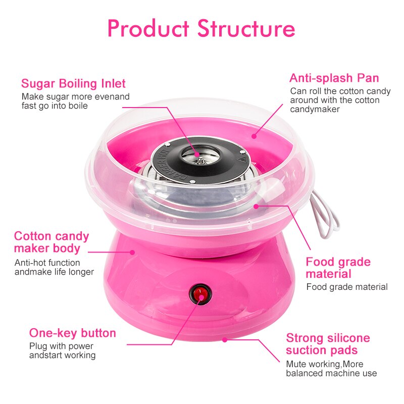 Cotton Candy Maker Thuis Diy Suikerspin Machine Meisje Jongen 110V / 220V Draagbare Marshmallow Machine chinese Traditie