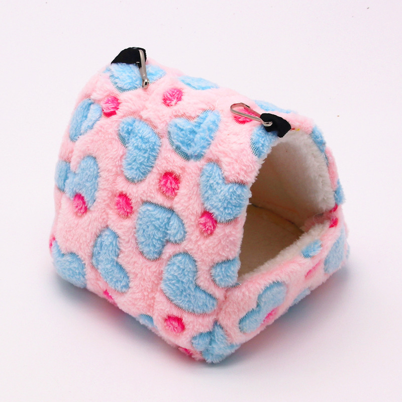 NOMOR Hamsterhuis Warme Zachte Bedden En Huizen Knaagdier Kooi Gedrukt Hangmat voor Ratten Katoen Cavia Accessoires Klein Dier: 4XL / Light Grey