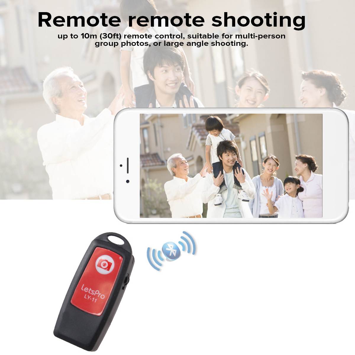 Mini Draadloze bluetooth Ontspanknop Afstandsbediening Selfie Ontspanknop Smartphone Camera Sluiter Controller