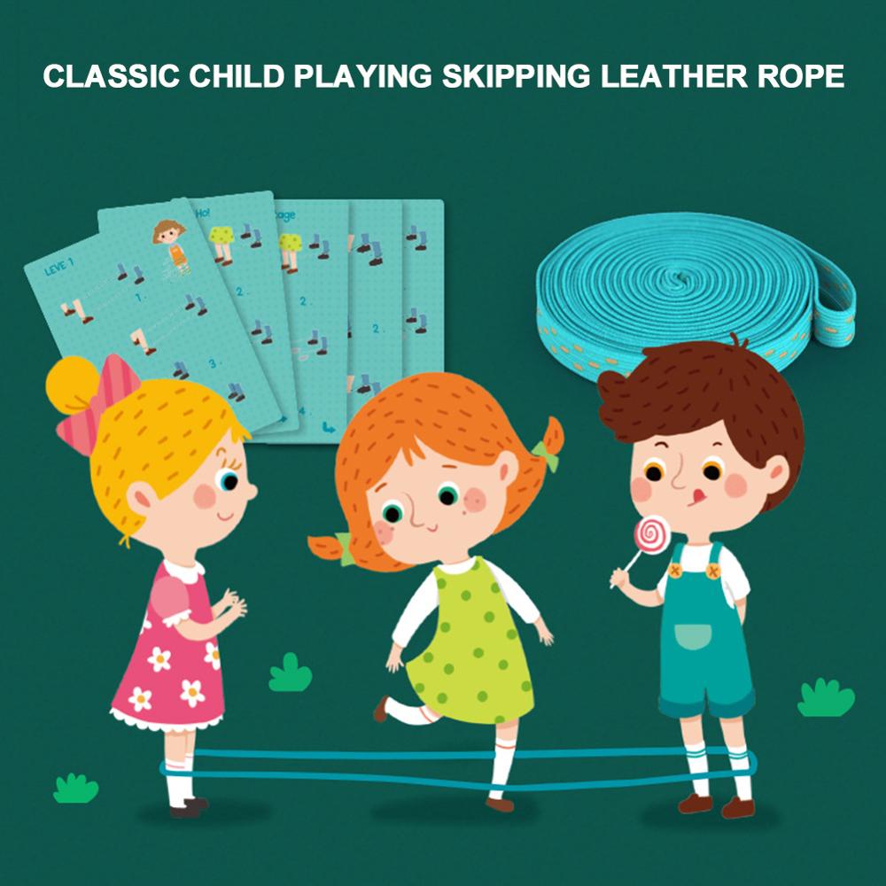 Children Stretching Elastic Rubber Band Jump Rope Kids Classic Outdoor 9.8ft Stretch Skip Rope Adjustable