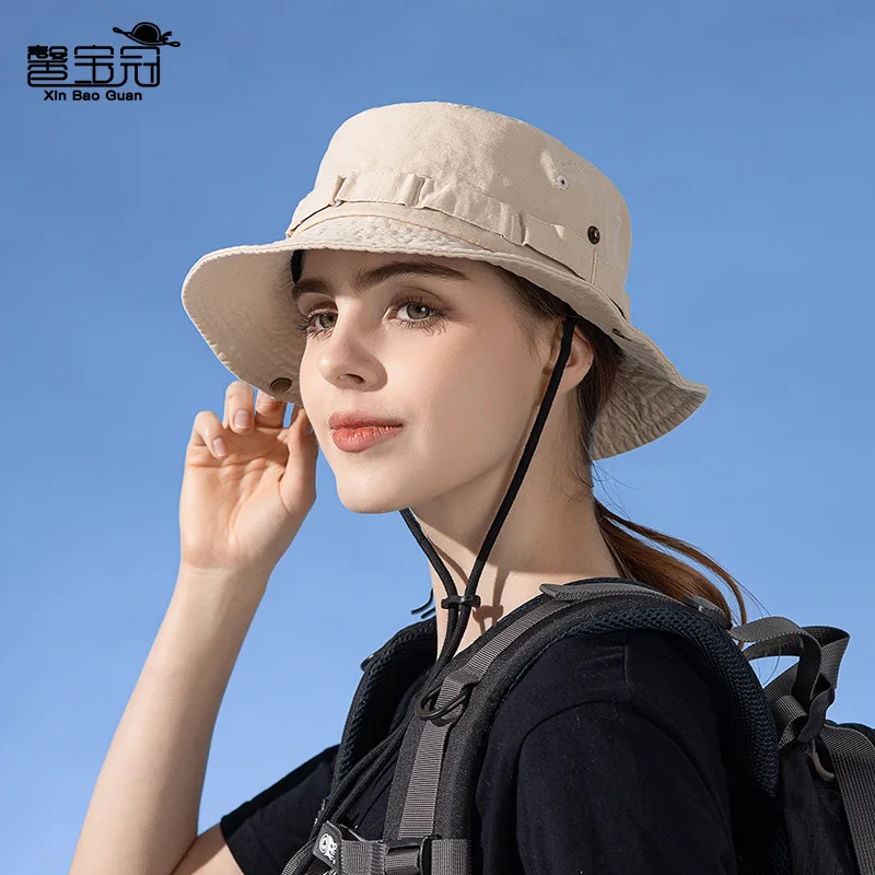 Gorras de cubo para mujeres y niñas, sombrero para el sol, protección UV, ala ancha, plegable, sombreros de pesca para playa de verano