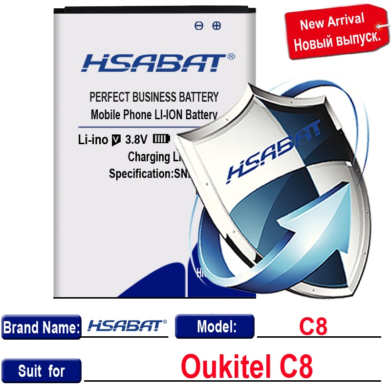HSABAT-Batería de 3200-5100mAh para Oukitel U22, para Oukitel C3 / C5 C5 Pro / C11 C11 Pro / U7 Plus / U7 Pro / C8: for Oukitel C8
