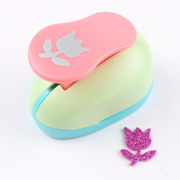 Large Scrapbooking Paper Craft Punch Kids Diary Decorate DIY Cutter Kawaii School Hole Punchers for Handicrafts Drilling Machine: Rose