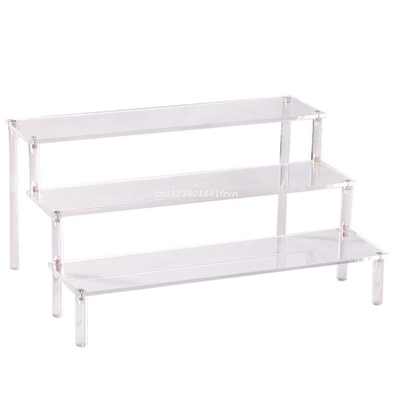Acrylic Display Stand 3 Tier Riser Display Shelf Showcase for Figures Cupcakes