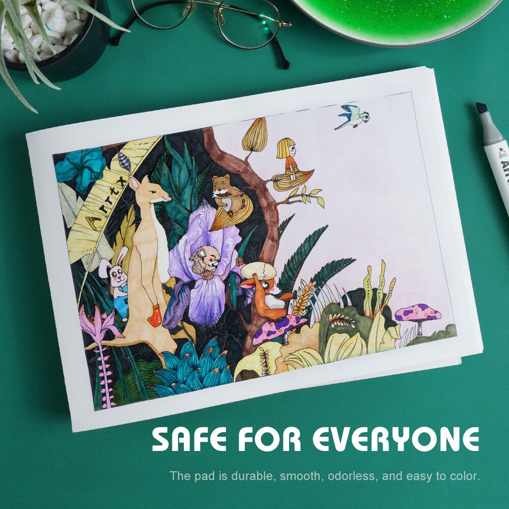 Arrtx Schets Marker Papier Pad A4 8.3*11.7 Inch 56lbs/120gsm 30 Sheets Voor Schetsen Marker Tekening Lijm gebonden Kunstenaar Schilderij