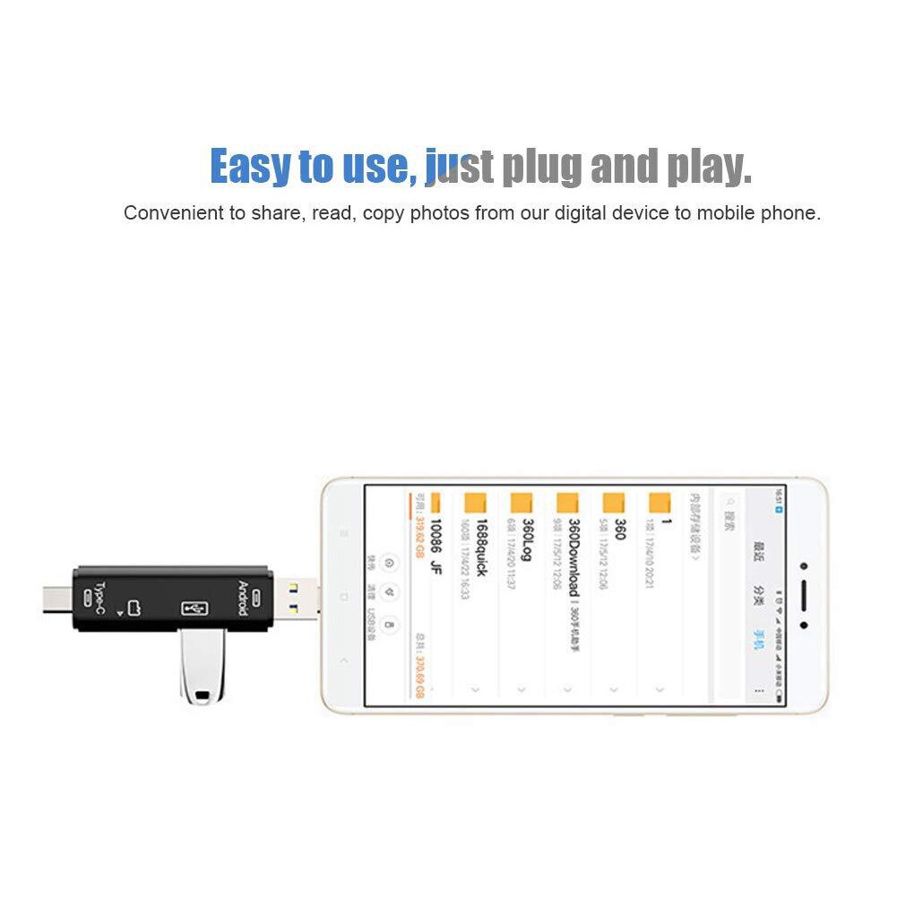 Otg-micro-sd-kartenleser, usb -2.0 -kartenleser für usb-micro-sd-adapter, flash-laufwerk, tf-speicherkartenleser, typ-c-kartenleser