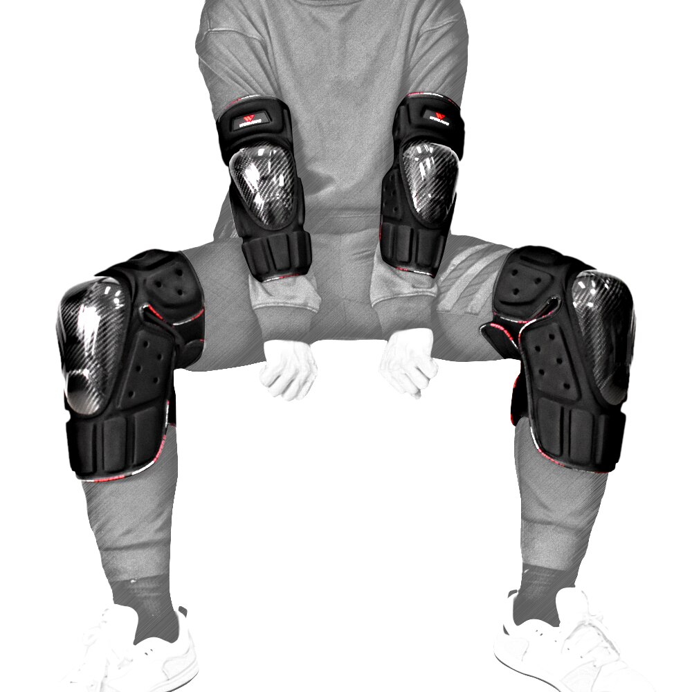 WOSAWE Adult Protective Motocross Knee Pads Gear Snowboard Skateboard Ski MTB Motorcycle Elbow Kneepads Protection Guard Suit