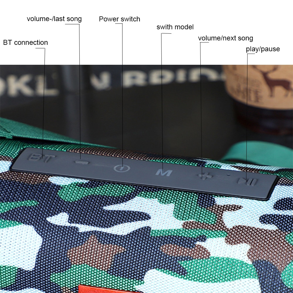 Tg118 caixa de som portátil bluetooth 40w, alto falante, portátil, para computadores, players de música, com rádio fm tf aux aux