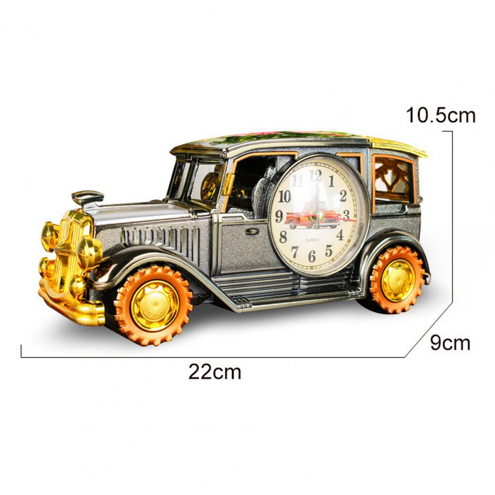 Reloj despertador Retro nostálgico para coche, antiguo de motor, decoración de mesa de escritorio, decoración de mesa de oficina, modelo despertador