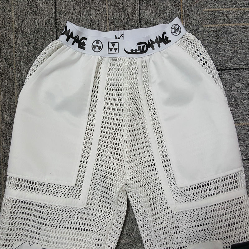 Nightclub singer men and women breathable mesh hip-hop loose casual street dance pants ds costumes