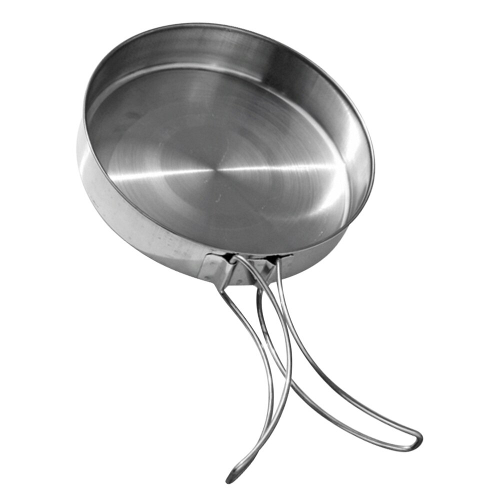 Sartén antiadherente de acero inoxidable, olla plegable para acampar al aire libre, Picnic, senderismo, utensilios de cocina, utensilio de cocina