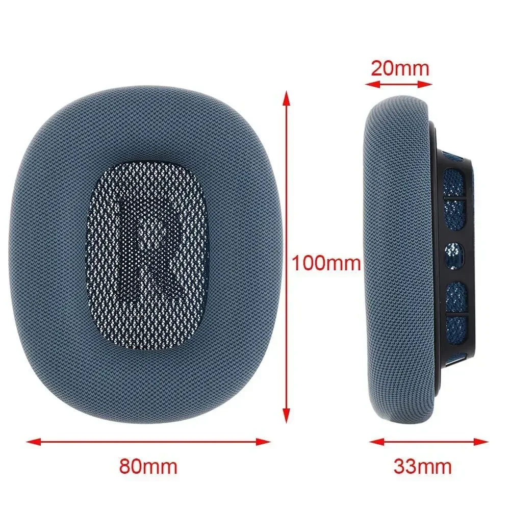 Earmuffs couro macio para Apple AirPods Max, Headset capa protetora, almofada de ouvido, fones de ouvido acessórios, 1 par