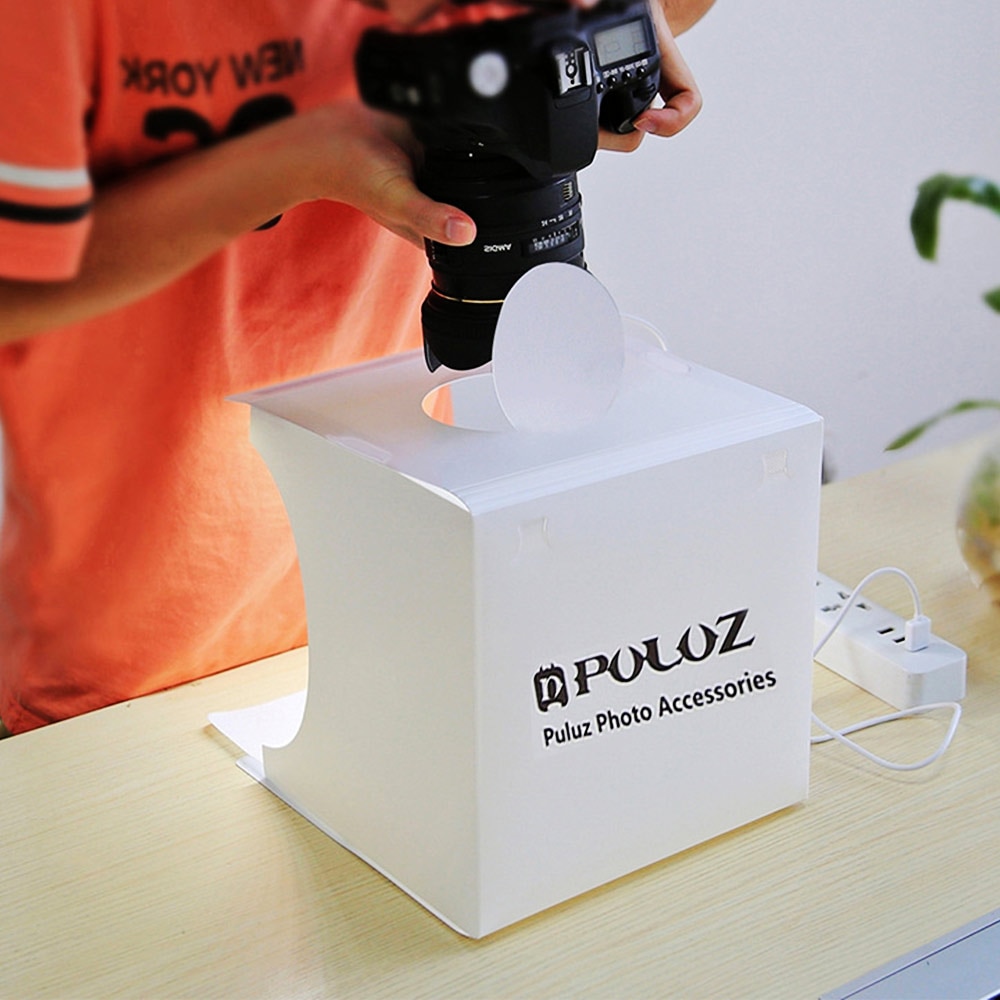 Mini Vouwen Lightbox Fotografie Foto Studio Softbox 2 Panel Led Light Soft Box Foto Achtergrond Kit Light Box Voor Dslr camera